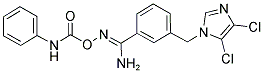N'-[(ANILINOCARBONYL)OXY]-3-[(4,5-DICHLORO-1H-IMIDAZOL-1-YL)METHYL]BENZENECARBOXIMIDAMIDE Struktur