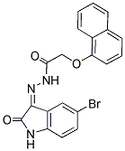 5-BROMO-3-(2-(1-NAPHTHOXY)ACETYLHYDRAZIDYL)-2-OXOINDOLINE Struktur