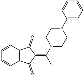 2-((4-PHENYLPIPERAZINYL)ETHYLIDENE)INDANE-1,3-DIONE Structure