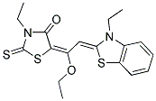 3-ETHYL-2-[2-ETHOXY-2-(3-ETHYL-4-OXO-2-THIOXO-THIAZOL-2-YLIDENE) ETHYLIDENE]-2,3-DIHYDRO-BENZOTHIAZOLE Struktur