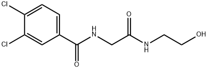 3,4-DICHLORO-N-(2-[(2-HYDROXYETHYL)AMINO]-2-OXOETHYL)BENZENECARBOXAMIDE Struktur