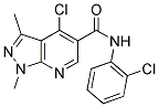 N5-(2-CHLOROPHENYL)-4-CHLORO-1,3-DIMETHYL-1H-PYRAZOLO[3,4-B]PYRIDINE-5-CARBOXAMIDE Struktur