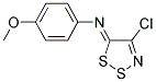 N-(4-CHLORO-5H-1,2,3-DITHIAZOL-5-YLIDEN)-4-METHOXYANILINE Struktur