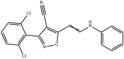 5-(2-ANILINOVINYL)-3-(2,6-DICHLOROPHENYL)-4-ISOXAZOLECARBONITRILE Struktur