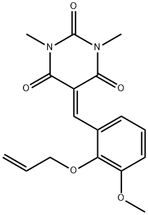 5-([2-(ALLYLOXY)-3-METHOXYPHENYL]METHYLENE)-1,3-DIMETHYL-2,4,6(1H,3H,5H)-PYRIMIDINETRIONE Struktur