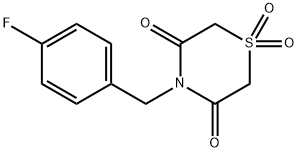 4-(4-FLUOROBENZYL)-1LAMBDA6,4-THIAZINANE-1,1,3,5-TETRAONE Struktur