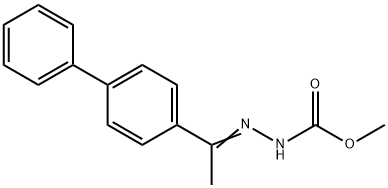 METHYL 2-(1-[1,1'-BIPHENYL]-4-YLETHYLIDENE)-1-HYDRAZINECARBOXYLATE Struktur