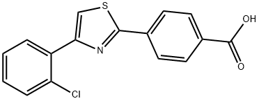 4-[4-(2-CHLOROPHENYL)-1,3-THIAZOL-2-YL]BENZENECARBOXYLIC ACID Struktur