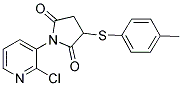 1-(2-CHLORO-3-PYRIDYL)-3-[(4-METHYLPHENYL)THIO]PYRROLIDINE-2,5-DIONE Struktur