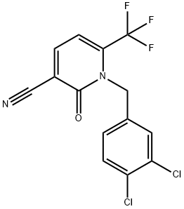 1-(3,4-DICHLOROBENZYL)-2-OXO-6-(TRIFLUOROMETHYL)-1,2-DIHYDRO-3-PYRIDINECARBONITRILE Struktur