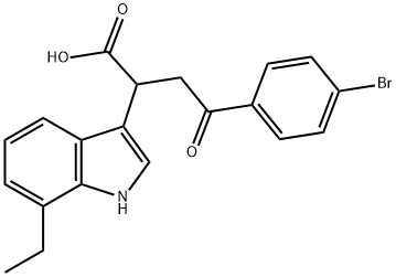 4-(4-BROMOPHENYL)-2-(7-ETHYLINDOL-3-YL)-4-OXOBUTANOIC ACID Struktur