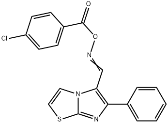 5-(([(4-CHLOROBENZOYL)OXY]IMINO)METHYL)-6-PHENYLIMIDAZO[2,1-B][1,3]THIAZOLE Structure