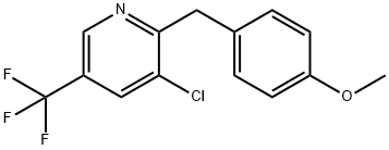 3-CHLORO-2-(4-METHOXYBENZYL)-5-(TRIFLUOROMETHYL)PYRIDINE Struktur