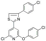 2-[2-CHLORO-6-(4-CHLOROPHENOXY)-4-PYRIDYL]-4-(4-CHLOROPHENYL)-1,3-THIAZOLE Struktur