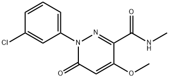 1-(3-CHLOROPHENYL)-4-METHOXY-N-METHYL-6-OXO-1,6-DIHYDRO-3-PYRIDAZINECARBOXAMIDE Struktur