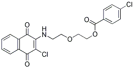 2-(2-[(3-CHLORO-1,4-DIOXO-1,4-DIHYDRO-2-NAPHTHALENYL)AMINO]ETHOXY)ETHYL 4-CHLOROBENZENECARBOXYLATE Struktur