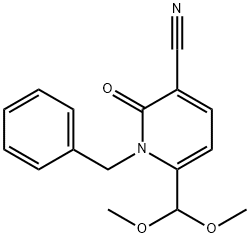 1-BENZYL-6-(DIMETHOXYMETHYL)-2-OXO-1,2-DIHYDRO-3-PYRIDINECARBONITRILE Struktur