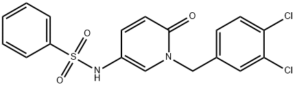 N-[1-(3,4-DICHLOROBENZYL)-6-OXO-1,6-DIHYDRO-3-PYRIDINYL]BENZENESULFONAMIDE Struktur