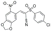 2-((4-CHLOROPHENYL)SULFONYL)-3-(6-NITROBENZO[3,4-D]1,3-DIOXOLEN-5-YL)PROP-2-ENENITRILE Struktur