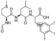 FORMYL-L-METHIONYL-L-LEUCYL L-PHENYLALANINE, N-[PHENYLALANINE-RING-3,4,5-3H(N)]- Struktur