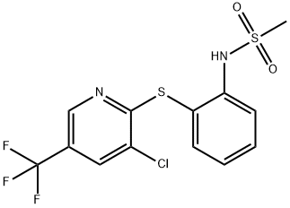 N-(2-([3-CHLORO-5-(TRIFLUOROMETHYL)-2-PYRIDINYL]SULFANYL)PHENYL)METHANESULFONAMIDE Struktur