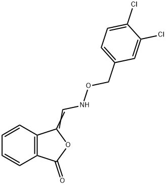 3-(([(3,4-DICHLOROBENZYL)OXY]AMINO)METHYLENE)-2-BENZOFURAN-1(3H)-ONE Struktur