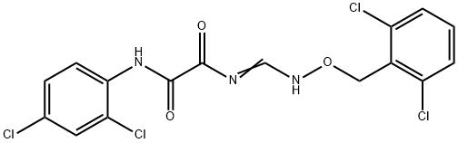 N1-(([(2,6-DICHLOROBENZYL)OXY]IMINO)METHYL)-N2-(2,4-DICHLOROPHENYL)ETHANEDIAMIDE Struktur