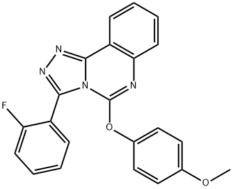 3-(2-FLUOROPHENYL)-5-(4-METHOXYPHENOXY)[1,2,4]TRIAZOLO[4,3-C]QUINAZOLINE Struktur