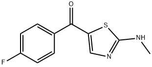 (4-FLUOROPHENYL)[2-(METHYLAMINO)-1,3-THIAZOL-5-YL]METHANONE Struktur