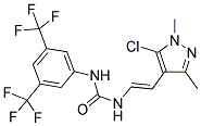 N-[2-(5-CHLORO-1,3-DIMETHYL-1H-PYRAZOL-4-YL)VINYL]-N'-[3,5-DI(TRIFLUOROMETHYL)PHENYL]UREA Struktur