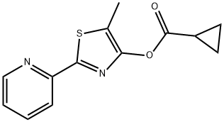 5-METHYL-2-(2-PYRIDINYL)-1,3-THIAZOL-4-YL CYCLOPROPANECARBOXYLATE Struktur