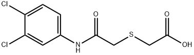 2-([2-(3,4-DICHLOROANILINO)-2-OXOETHYL]SULFANYL)ACETIC ACID Struktur