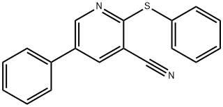 5-PHENYL-2-(PHENYLSULFANYL)NICOTINONITRILE Struktur