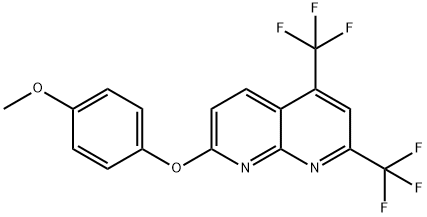 5,7-BIS(TRIFLUOROMETHYL)[1,8]NAPHTHYRIDIN-2-YL 4-METHOXYPHENYL ETHER Struktur