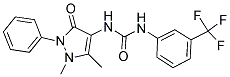 1-(2,3-DIMETHYL-5-OXO-1-PHENYL(3-PYRAZOLIN-4-YL)-3-(3-(TRIFLUOROMETHYL)PHENYL)UREA Struktur