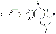 2-(4-CHLOROPHENYL)-N-(2,4-DIFLUOROPHENYL)-1,3-THIAZOLE-4-CARBOXAMIDE Struktur