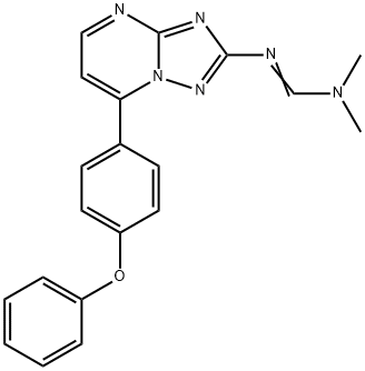 N,N-DIMETHYL-N'-[7-(4-PHENOXYPHENYL)[1,2,4]TRIAZOLO[1,5-A]PYRIMIDIN-2-YL]IMINOFORMAMIDE Struktur