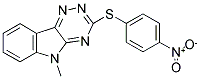 4-(5-METHYL(2,3,6-TRIAZINO[5,4-B]INDOL-3-YLTHIO))-1-NITROBENZENE Struktur