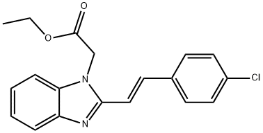 ETHYL 2-[2-(4-CHLOROSTYRYL)-1H-1,3-BENZIMIDAZOL-1-YL]ACETATE Struktur