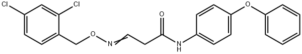 3-([(2,4-DICHLOROBENZYL)OXY]IMINO)-N-(4-PHENOXYPHENYL)PROPANAMIDE Struktur