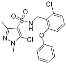 N4-(2-CHLORO-6-PHENOXYBENZYL)-5-CHLORO-1,3-DIMETHYL-1H-PYRAZOLE-4-SULFONAMIDE Struktur