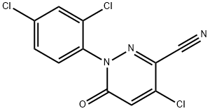 4-CHLORO-1-(2,4-DICHLOROPHENYL)-6-OXO-1,6-DIHYDRO-3-PYRIDAZINECARBONITRILE Struktur