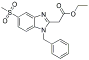 2-[1-BENZYL-5-(METHYLSULPHONYL)-(1H)-BENZIMIDAZOL-2-YL]ACETIC ACID, ETHYL ESTER Struktur