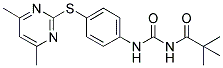 N-(TERT-BUTYLCARBONYL)-N'-[4-[(4,6-DIMETHYLPYRIMIDIN-2-YL)THIO]PHENYL]UREA Struktur