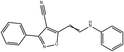 5-(2-ANILINOVINYL)-3-PHENYL-4-ISOXAZOLECARBONITRILE Struktur