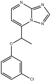 3-CHLOROPHENYL 1-[1,2,4]TRIAZOLO[1,5-A]PYRIMIDIN-7-YLETHYL ETHER Struktur