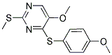 4-([5-METHOXY-2-(METHYLSULFANYL)-4-PYRIMIDINYL]SULFANYL)PHENYL METHYL ETHER Struktur