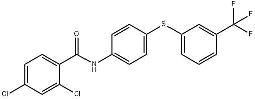 2,4-DICHLORO-N-(4-([3-(TRIFLUOROMETHYL)PHENYL]SULFANYL)PHENYL)BENZENECARBOXAMIDE Struktur