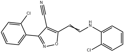 5-[2-(2-CHLOROANILINO)VINYL]-3-(2-CHLOROPHENYL)-4-ISOXAZOLECARBONITRILE Struktur