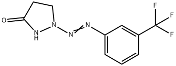 1-(2-[3-(TRIFLUOROMETHYL)PHENYL]DIAZENYL)TETRAHYDRO-3H-PYRAZOL-3-ONE Struktur